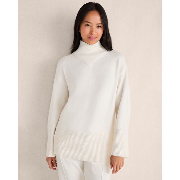 Haven Well Within Organic Cotton Crossover Turtleneck Sweater - Picture 1 of 4